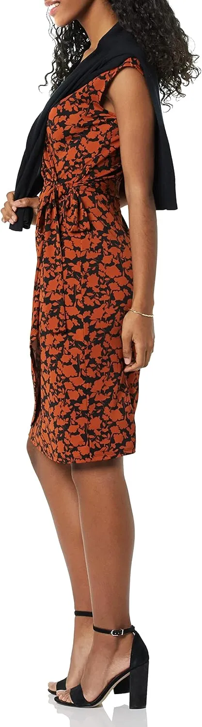 Amazon Essentials Women's Classic Cap Sleeve Wrap Dress (Available in Plus Size)