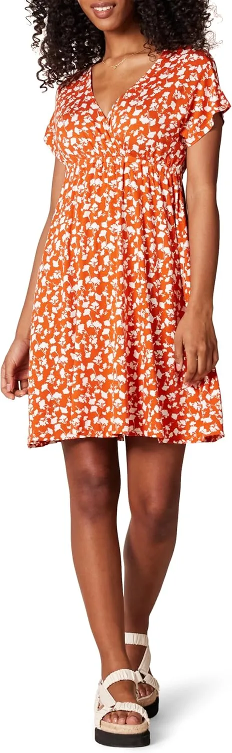 Amazon Essentials Women's Surplice Dress (Available in Plus Size)