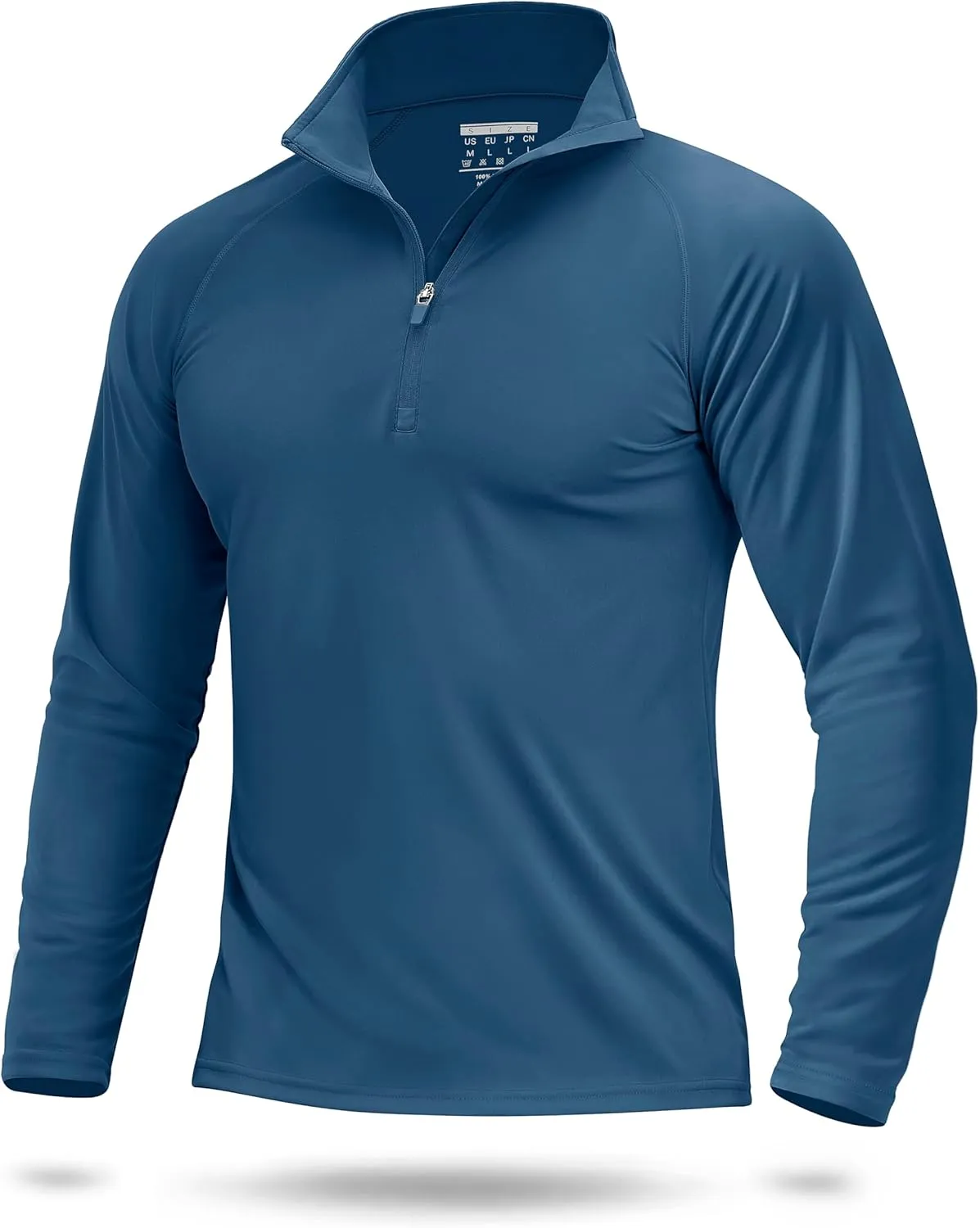 Boladeci Men's UPF 50  Sun Shirts 1/4 Zip Long Sleeve SPF UV Protection Lightweight Quick Dry Quarter Zip Golf Shirts