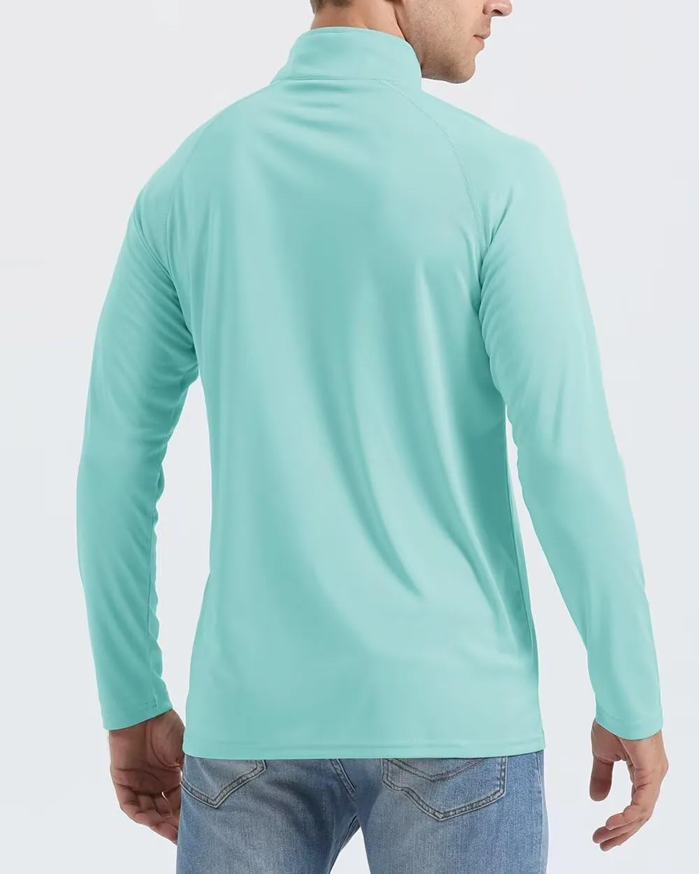 Boladeci Men's UPF 50  Sun Shirts 1/4 Zip Long Sleeve SPF UV Protection Lightweight Quick Dry Quarter Zip Golf Shirts