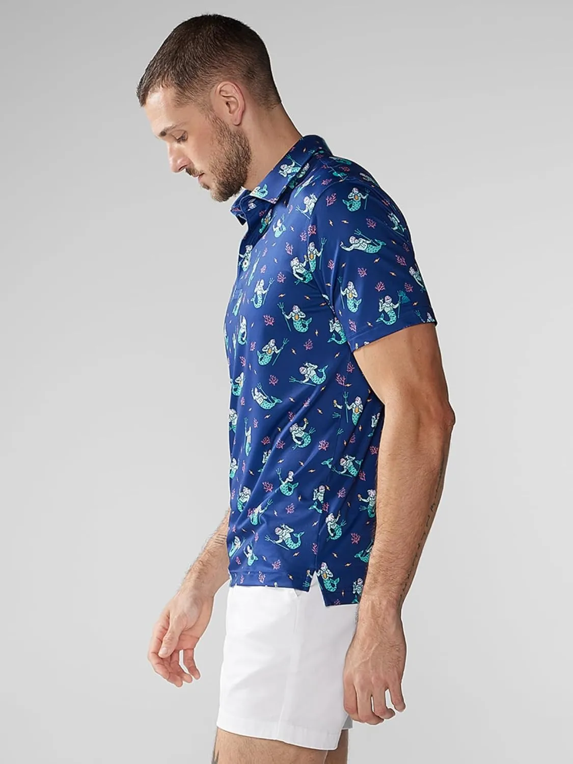 Chubbies Performance Mens Polo Stretchy, Breathable Golf Polo Mens Polo Shirts Short Sleeve