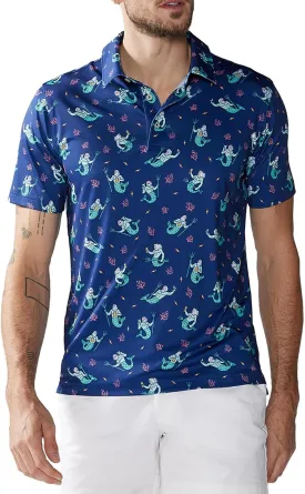 Chubbies Performance Mens Polo Stretchy, Breathable Golf Polo Mens Polo Shirts Short Sleeve