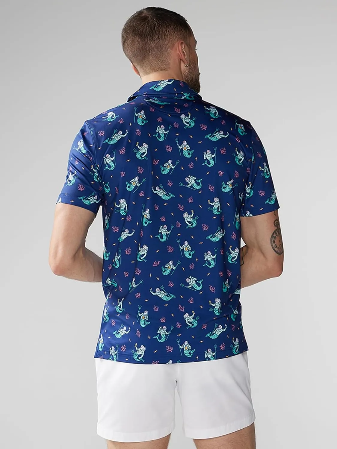Chubbies Performance Mens Polo Stretchy, Breathable Golf Polo Mens Polo Shirts Short Sleeve