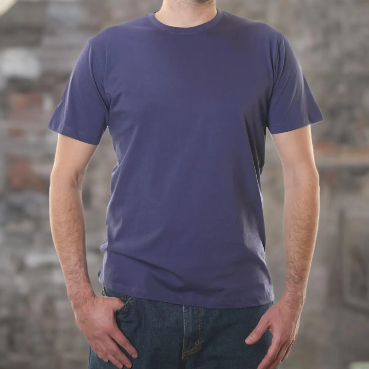Crewneck 100% Certified Organic Cotton, Soft Shirts for Men