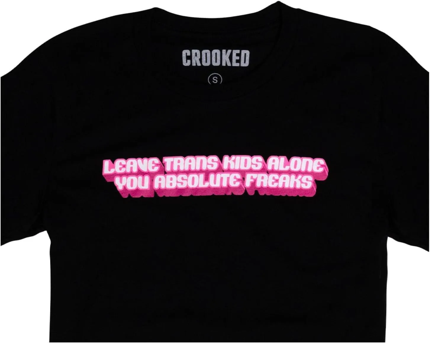CROOKED MEDIA Leave Trans Kids Alone Tee, Rainbow Pride Shirt, Support LGBTQ  Rights