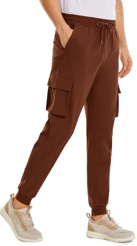 CRZ YOGA Men's Hiking Cargo Pants - 30'' Lightweight Waterproof Joggers Work Travel Golf Casual Outdoor Pants with Pockets