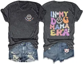 Dog Mama Tshirts Dog Mom Shirts for Women Cute Sunflower Pet Paw Graphic Tees