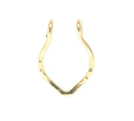 Fake Septum Ring Gold Filled Faux Triangle Nose Piercing Cuff Body Jewelry Non Pierced
