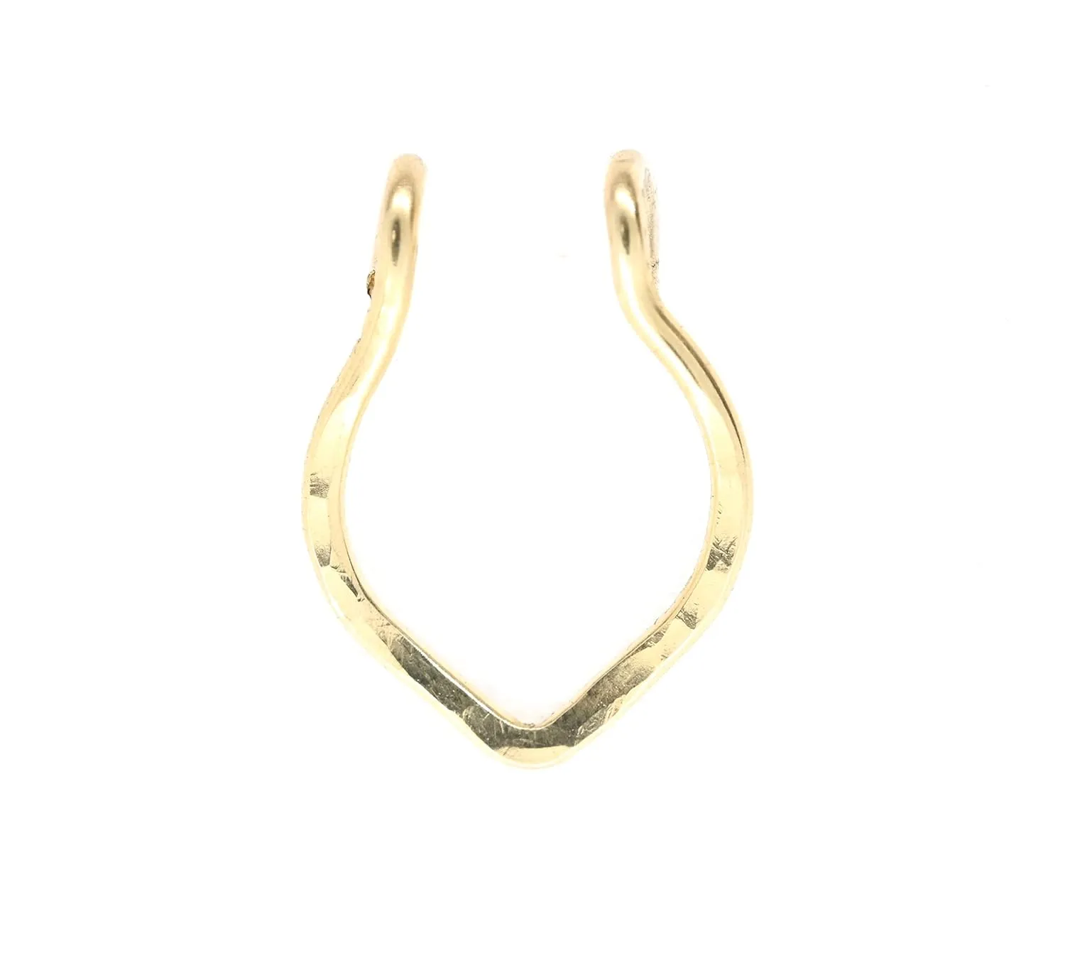 Fake Septum Ring Gold Filled Faux Triangle Nose Piercing Cuff Body Jewelry Non Pierced