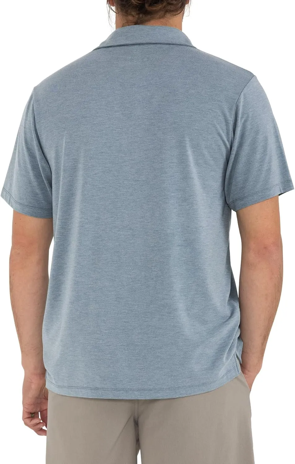 Free Fly Men's Flex Polo - Premium Weight Bamboo Viscose Stretch Fabric Polo Shirt with Sun Protection UPF 50 