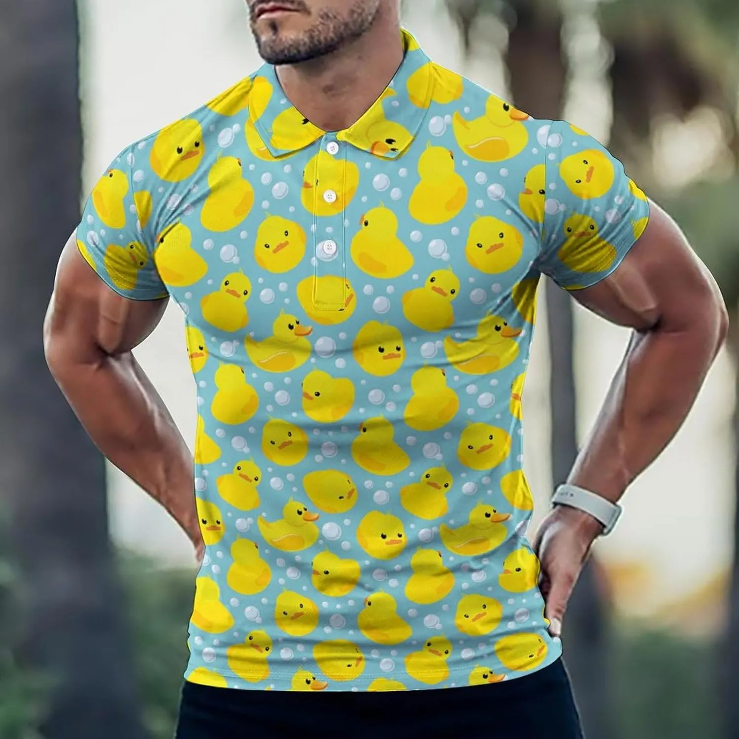 Funny Golf Polo Shirts,Performance Dry Fit Men's Golf Polos for Men,Short Sleeve Moisture Wicking Golf Shirts