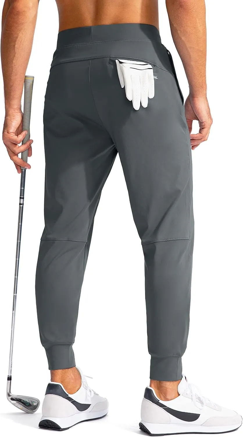 G Gradual Men's Golf Joggers Pants with Zipper Pockets Stretch Sweatpants Slim Fit Track Pants Joggers for Men Work Running
