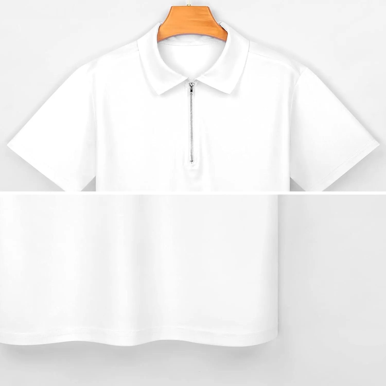 Her Body Her Choice Trendy Polo Shirts for Men Short Sleeve Lapel Collar Zipper T-Shirts Outdoor Sports