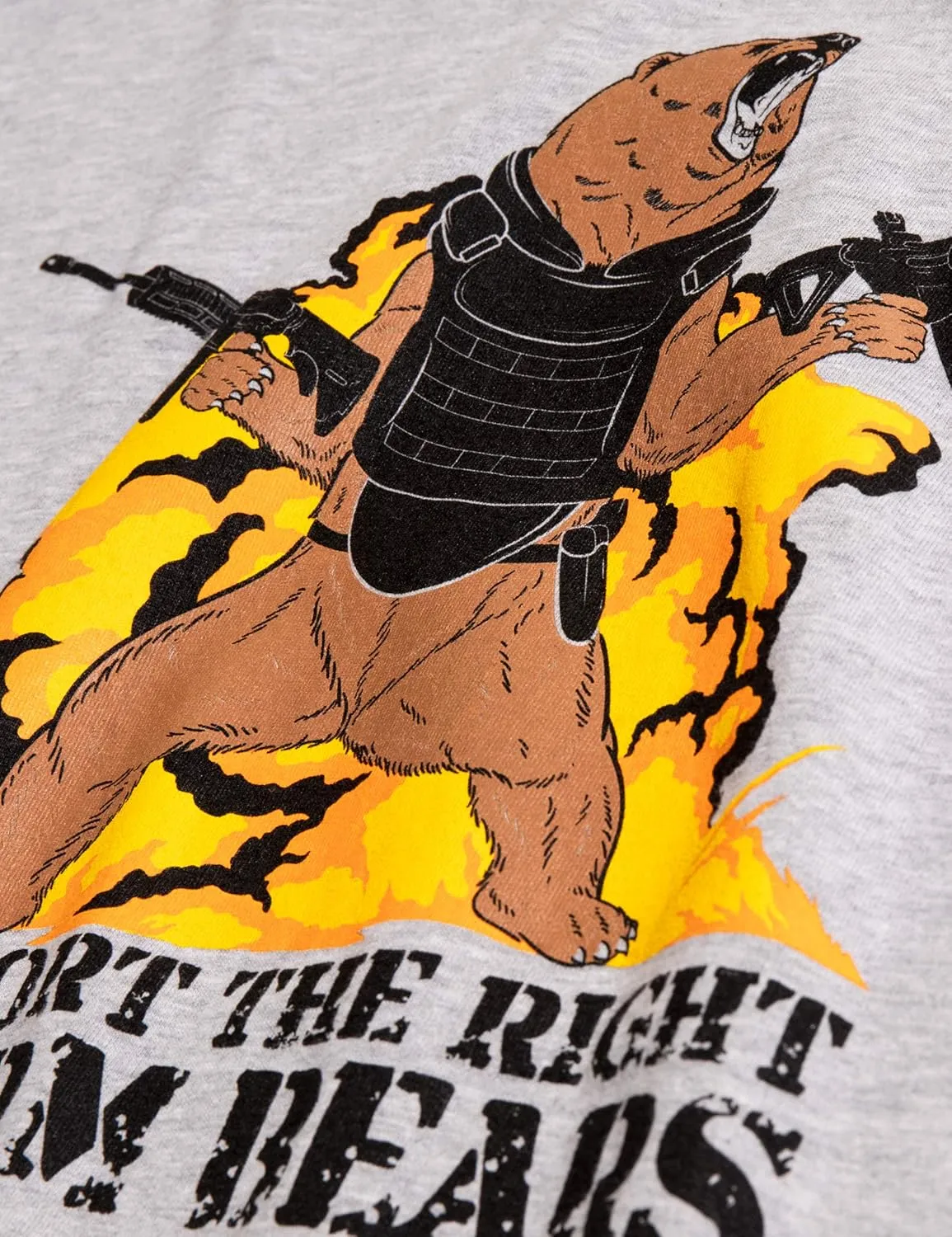 I Support The Right to Arm Bears | Dad Joke Funny Pun Gun Joke Men Women T-Shirt