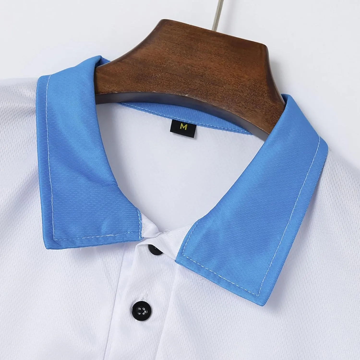 LCMTWX Men's Polo Shirts Fashionable Printed Button Color Blocking Sports T Shirt Slim Fit Tee Shirts for Men Casual