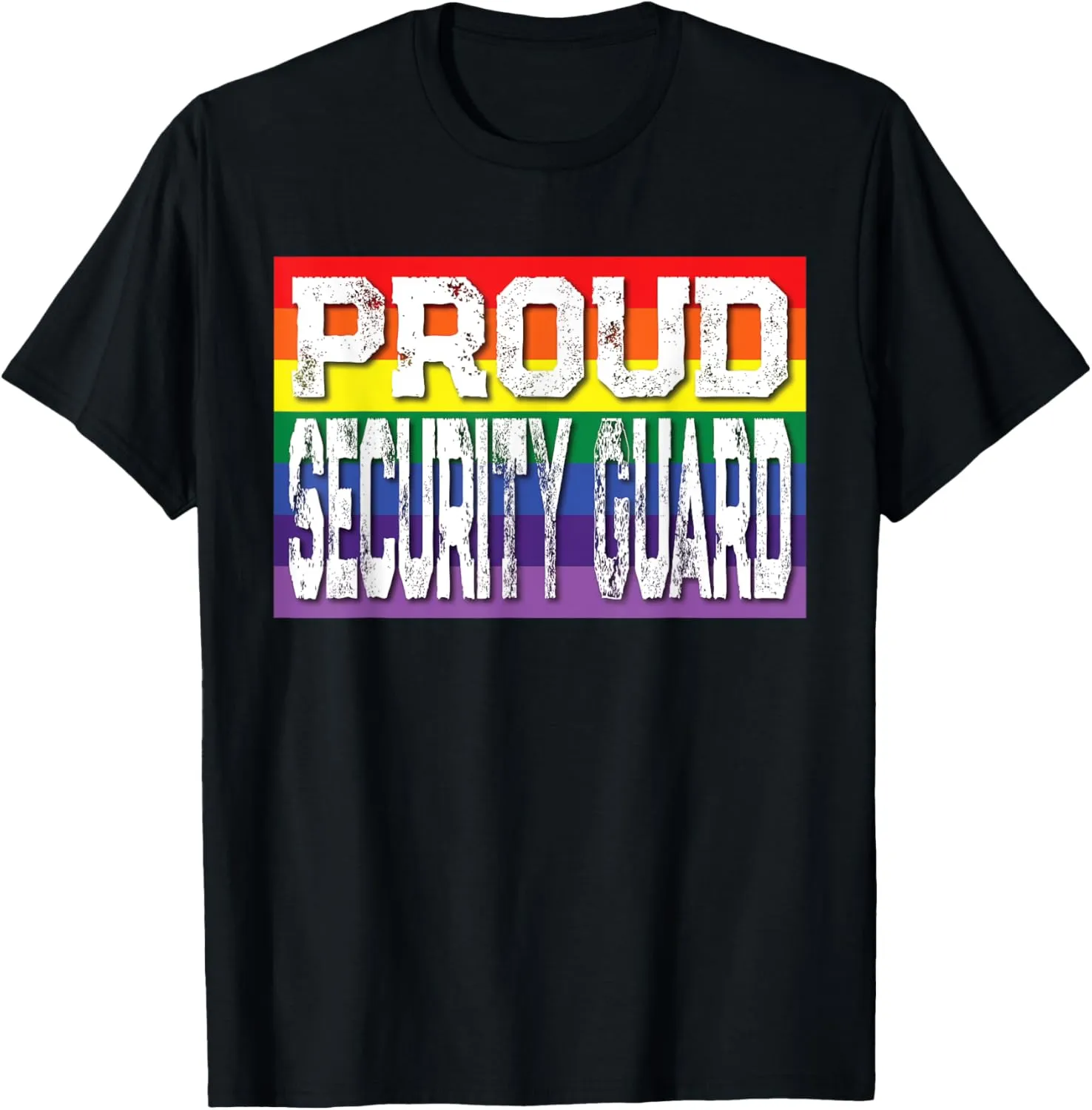 LGBTQ Proud Security Guard Gay Pride Rainbow T-Shirt