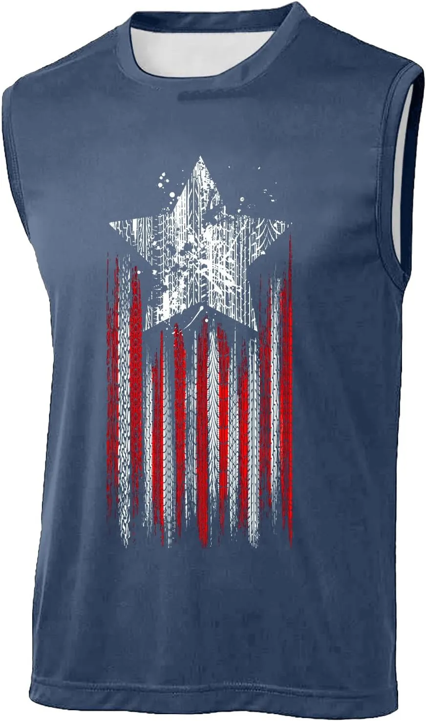 Men American Flag Tank Tops Independence Day Theme 3D Digital Print Sleeveless Tanks Top Bodybuilding Fitness Tshirts