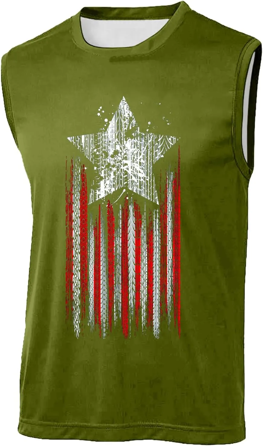 Men American Flag Tank Tops Independence Day Theme 3D Digital Print Sleeveless Tanks Top Bodybuilding Fitness Tshirts