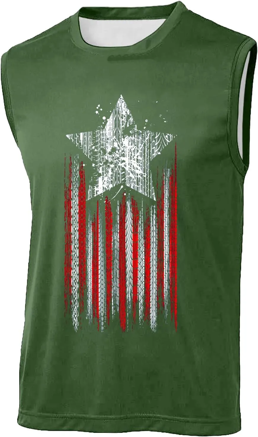 Men American Flag Tank Tops Independence Day Theme 3D Digital Print Sleeveless Tanks Top Bodybuilding Fitness Tshirts