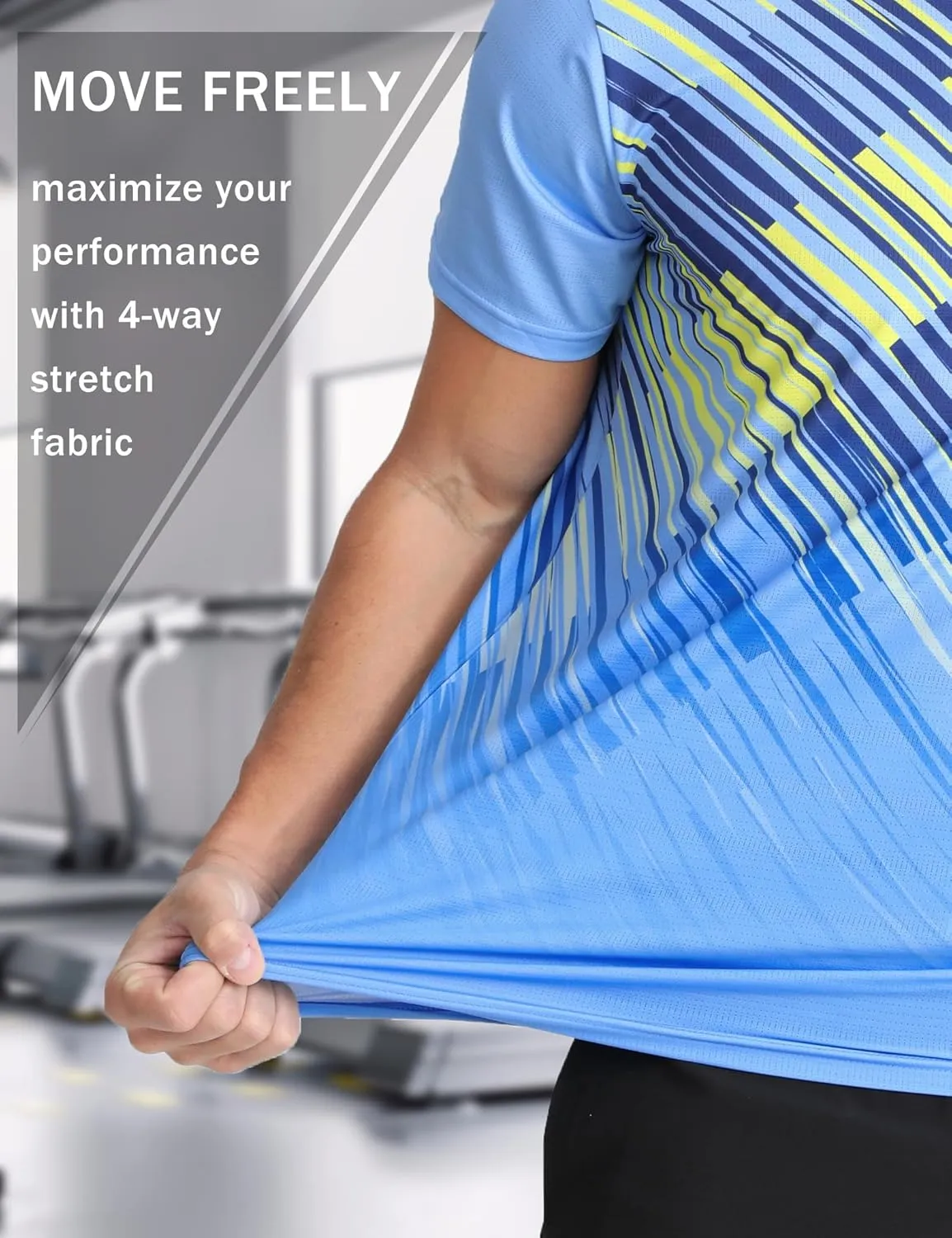 Men's Athletic T-Shirt Performance Gym Shirt Quick Dry Moisture Wicking Running Workout Short Sleeve Tops