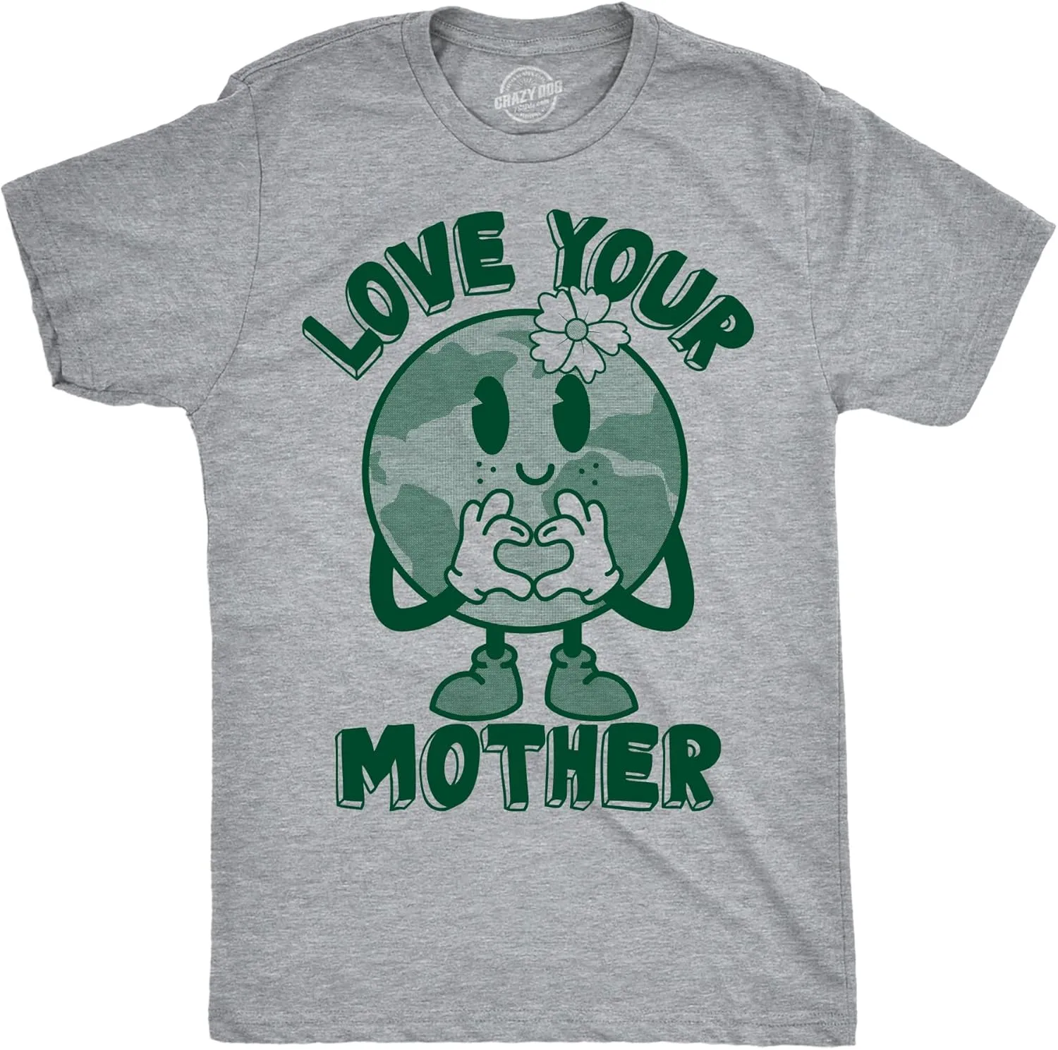 Mens Funny T Shirts Love Your Mother Earth Day Graphic Tee for Men