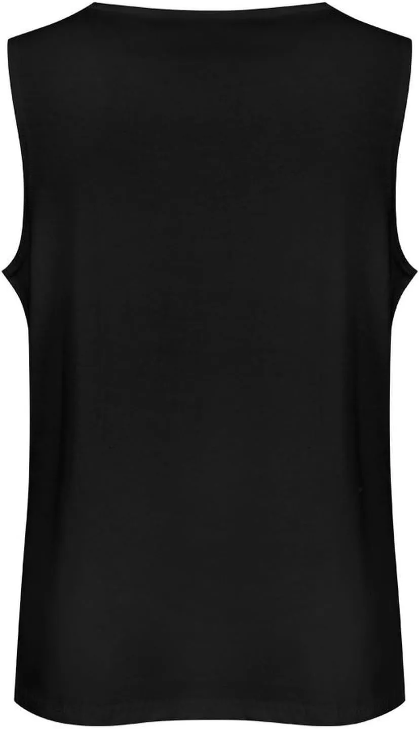 Men's Sleeveless Gym Vintage Sunset Mountain Landscape Tank Top Workout Cotton T-Shirt