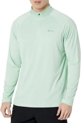Men's UPF 50  Rash Guard 1/4 Zip Stand Collar Swim Shirt Long Sleeve