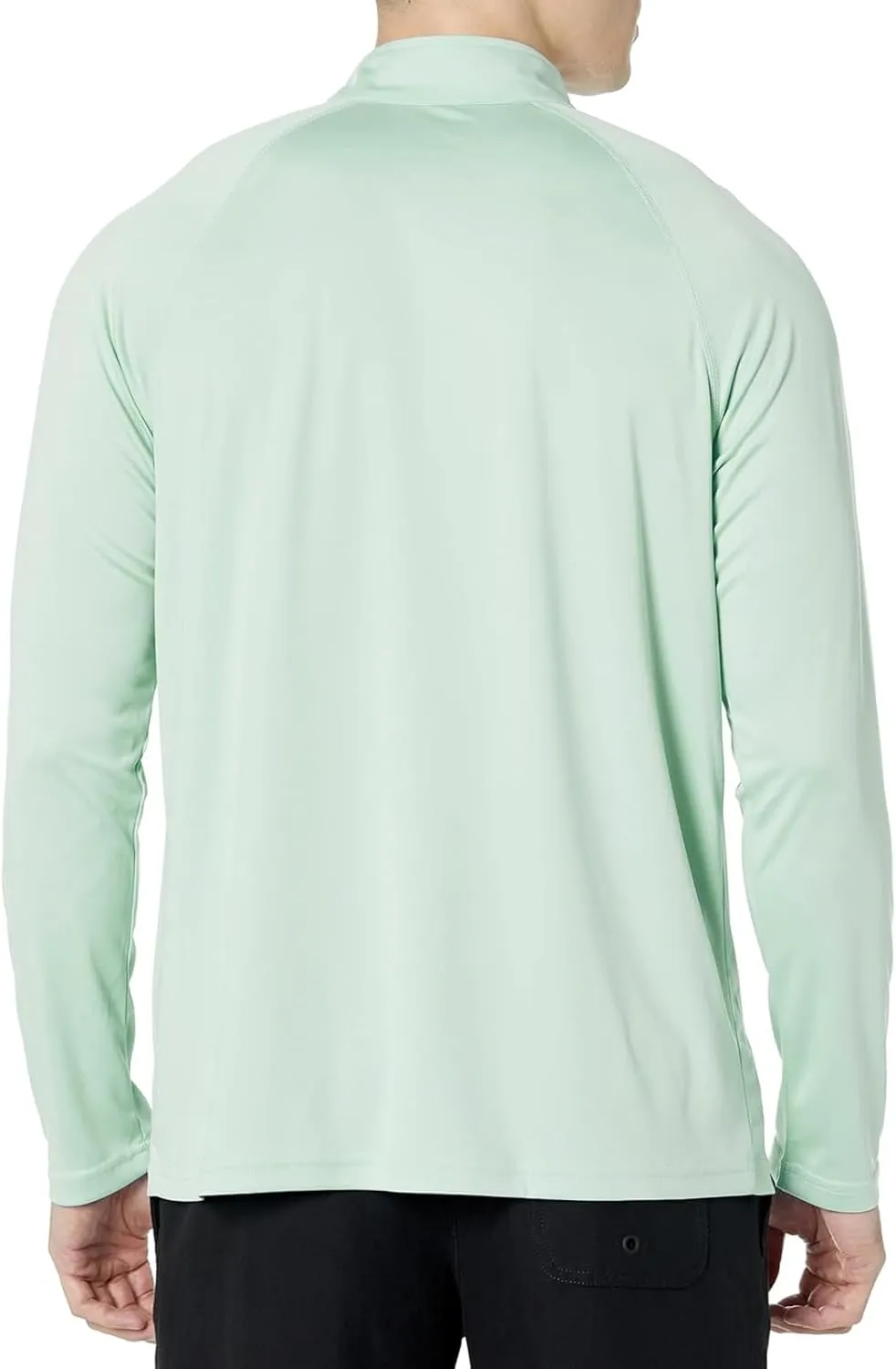 Men's UPF 50  Rash Guard 1/4 Zip Stand Collar Swim Shirt Long Sleeve