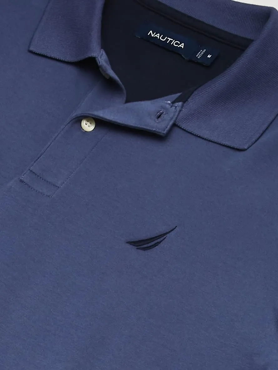 Nautica Men's Classic Fit Short Sleeve Solid Soft Cotton Polo Shirt