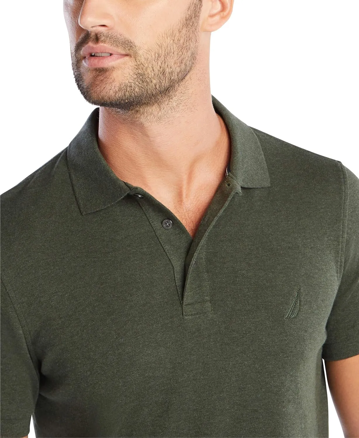 Nautica Men's Slim Fit Short Sleeve Solid Soft Cotton Polo Shirt
