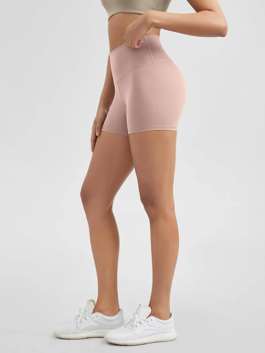 ODODOS ODLIFT Compression Shorts for Women, 4" / 6" / 8" / 10" High Waist Workout Biker Shorts with Inner Pocket