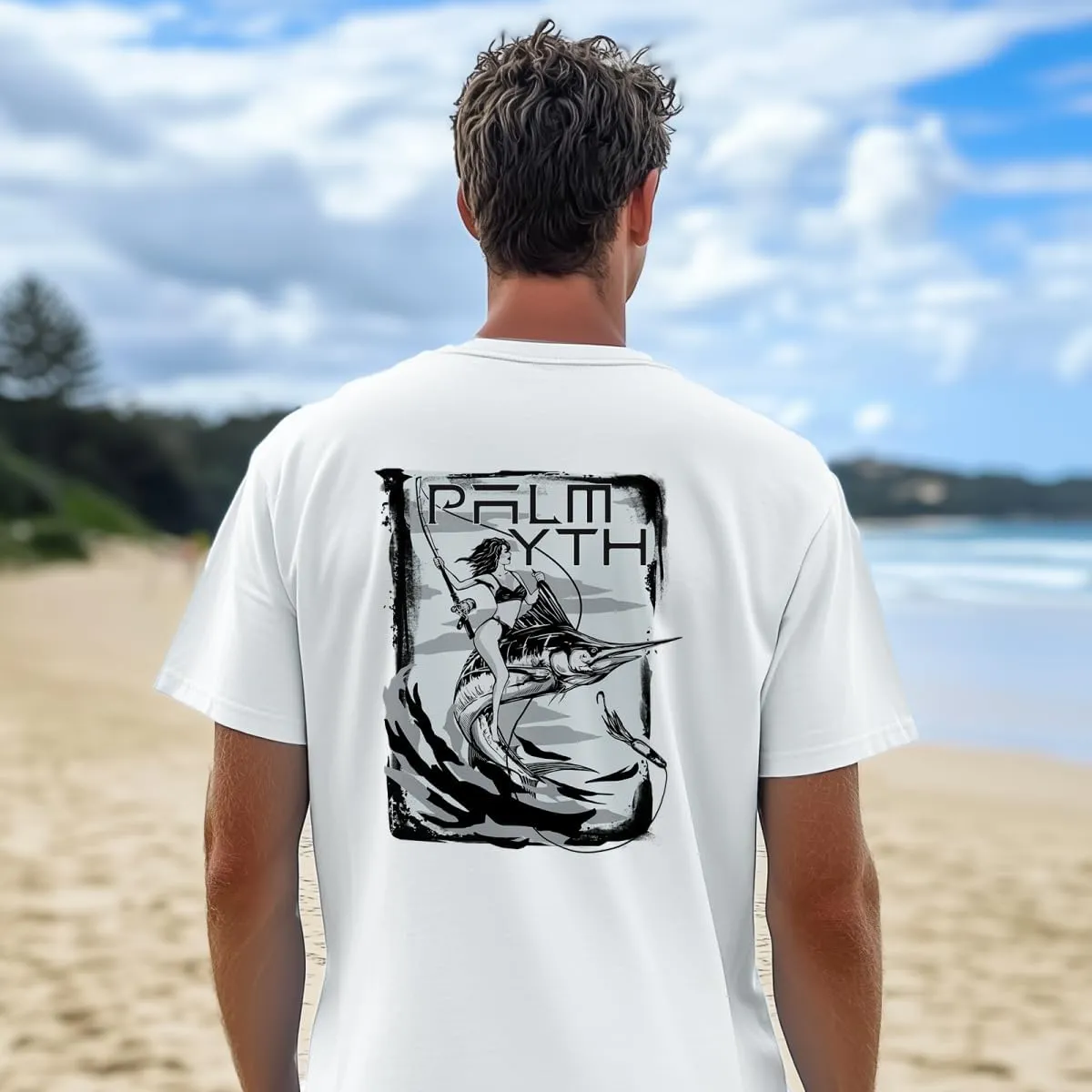 Palmyth Men's Fishing Shirt Short Sleeve T-Shirt Sun Protection UV UPF 50  Tee