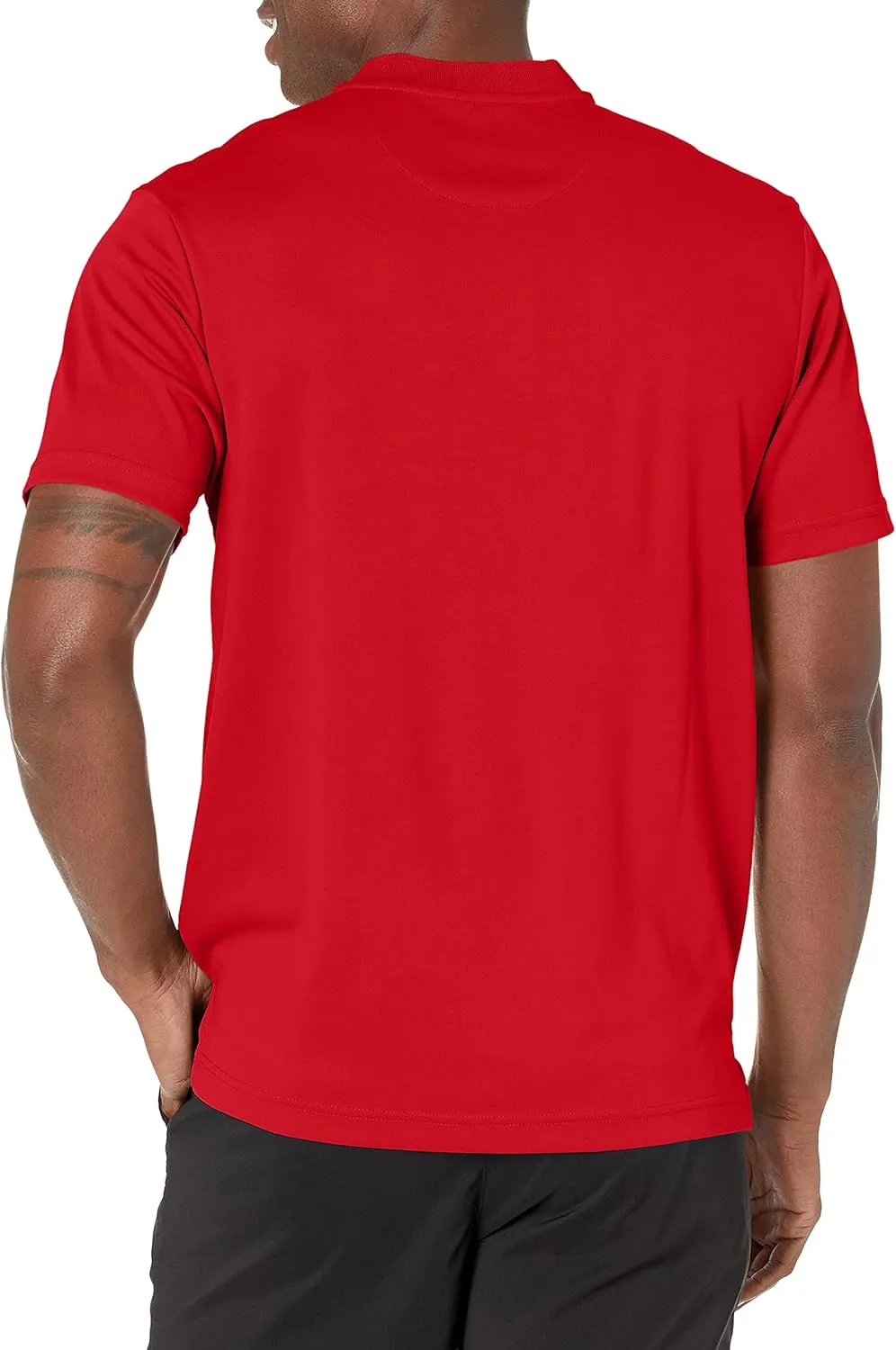 PGA TOUR Men's Pique Short Sleeve Golf Polo Shirt with Casual Collar