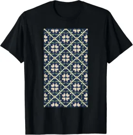 Pixel Ornamental Geometric Pattern T-Shirt