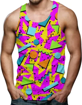 RAISEVERN Mens Funny Tank Tops 3D Graphic Sleeveless Summer Sports Gym Workout T-Shirt