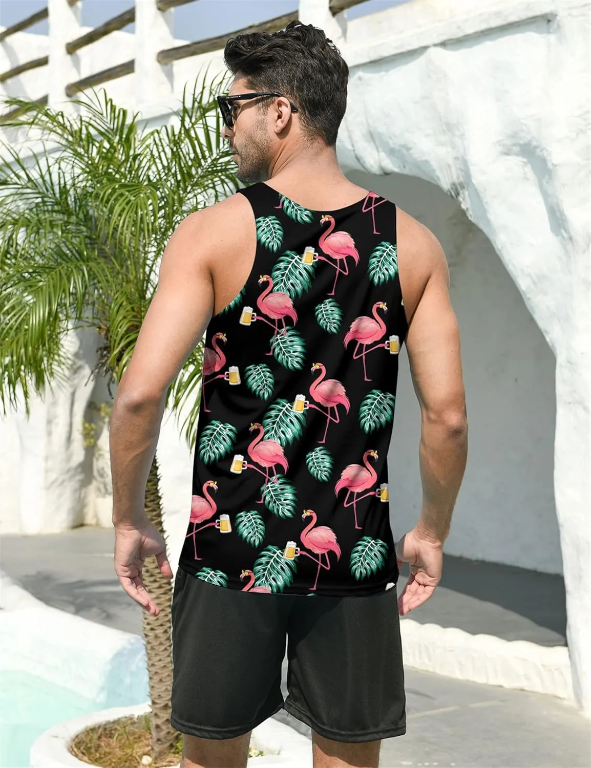 RAISEVERN Mens Funny Tank Tops 3D Graphic Sleeveless Summer Sports Gym Workout T-Shirt