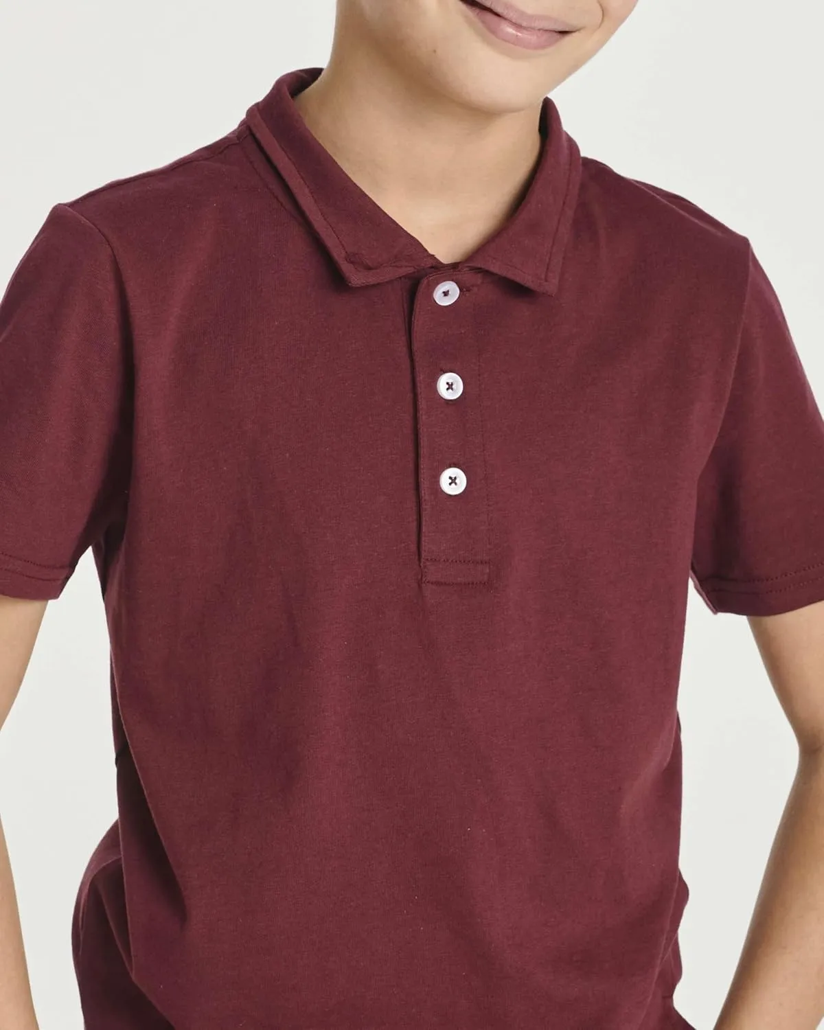 Real Essentials 3 Pack: Boys' Short Sleeve Jersey Cotton Polo Shirt - Uniform Youth Dress Shirt (Ages 4-18)