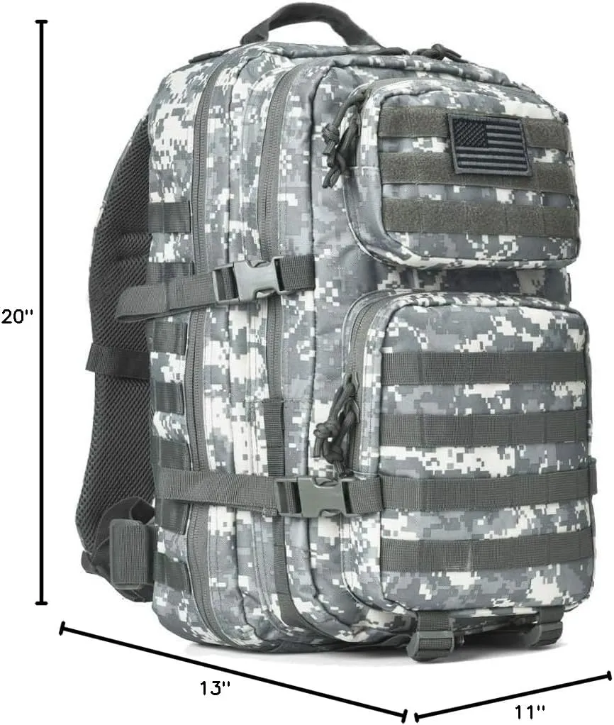 REEBOW GEAR Military Tactical Backpack Large Army 3 Day Assault Pack Molle Bag Backpacks (ACU Camo)