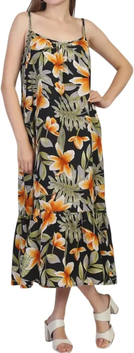 SheKaf Women Summer Casual Loose Sleeveless Spaghetti Strap Beach Maxi Long Dress with Pockets
