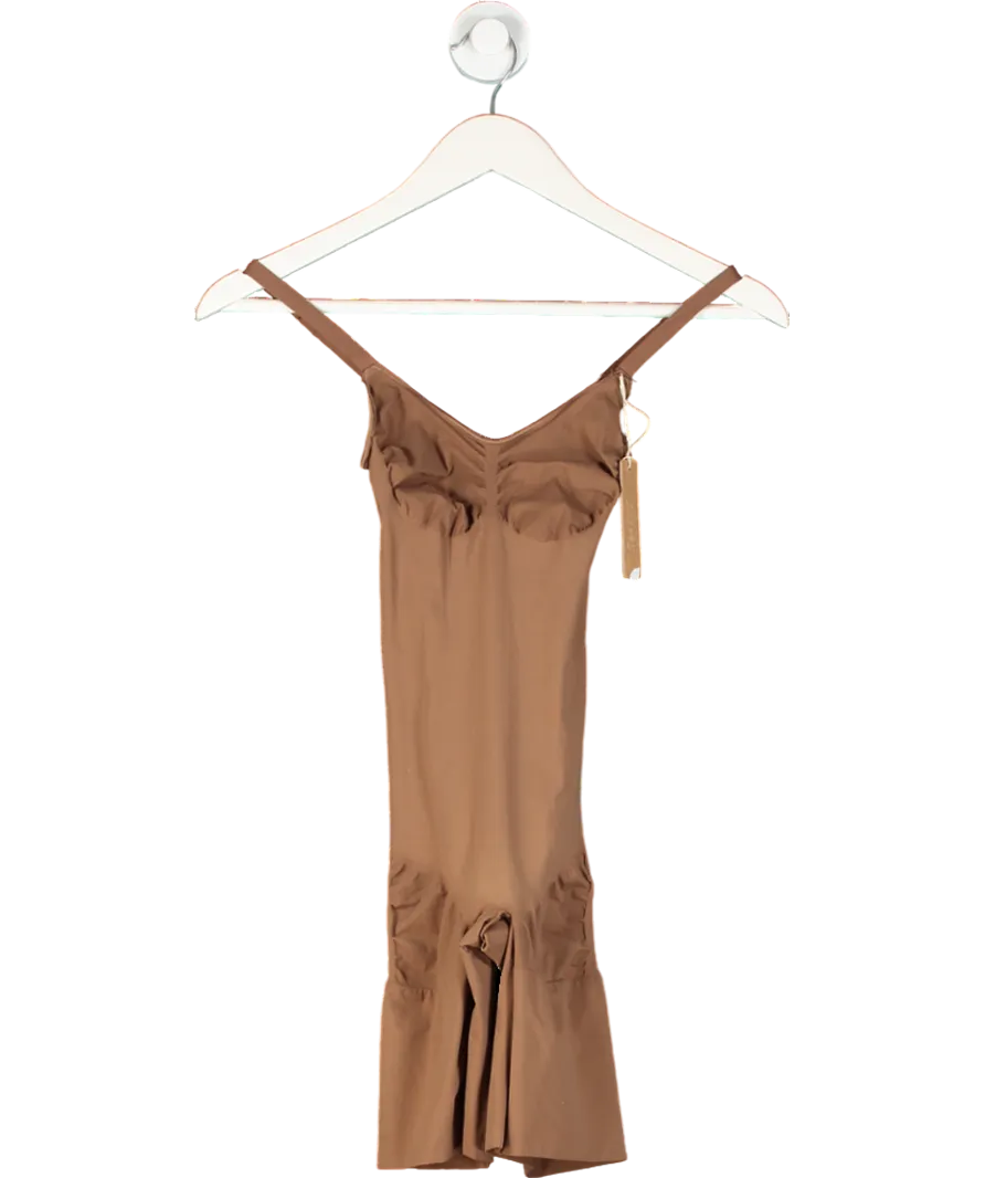 SKIMS Brown Everyday Sculpt Mid Thigh Bodysuit UK L