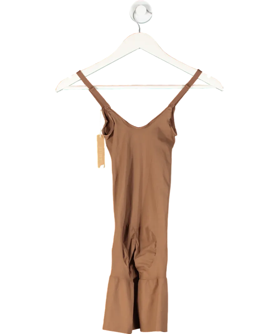SKIMS Brown Everyday Sculpt Mid Thigh Bodysuit UK L