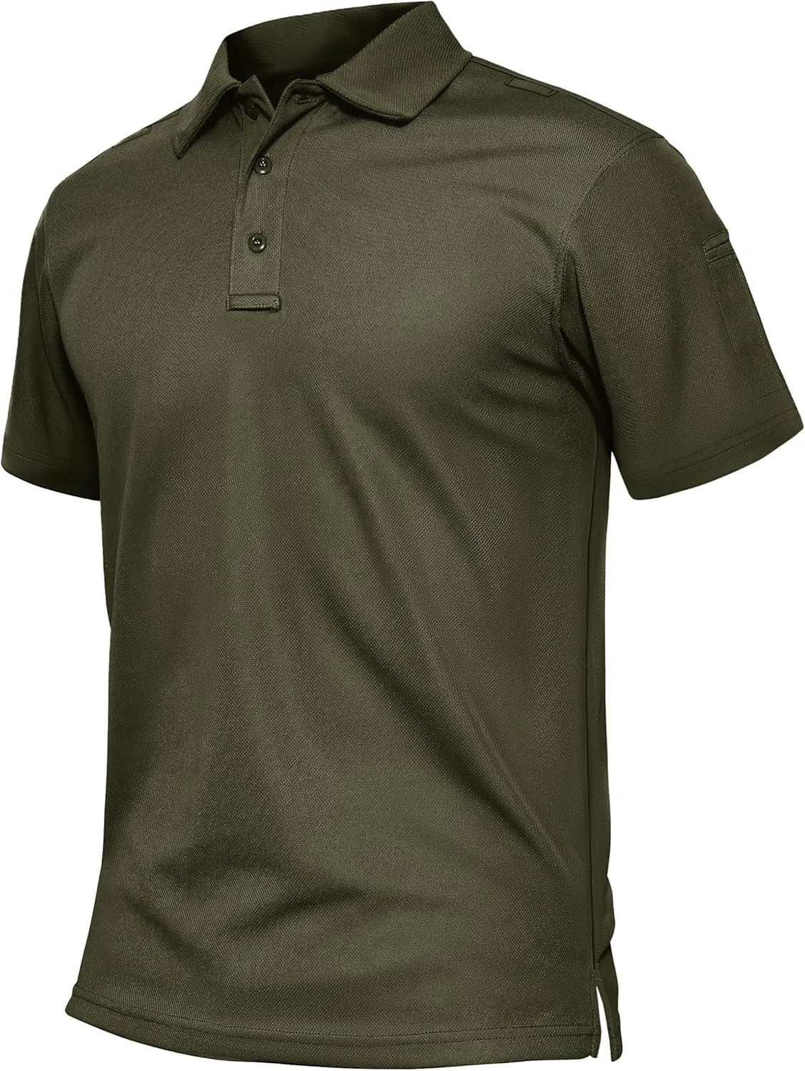 TACVASEN Men's Polo Shirts Dry Fit Tactical Golf Polos Short Sleeve Shirt UPF 50  Performance Collared Work Athletic