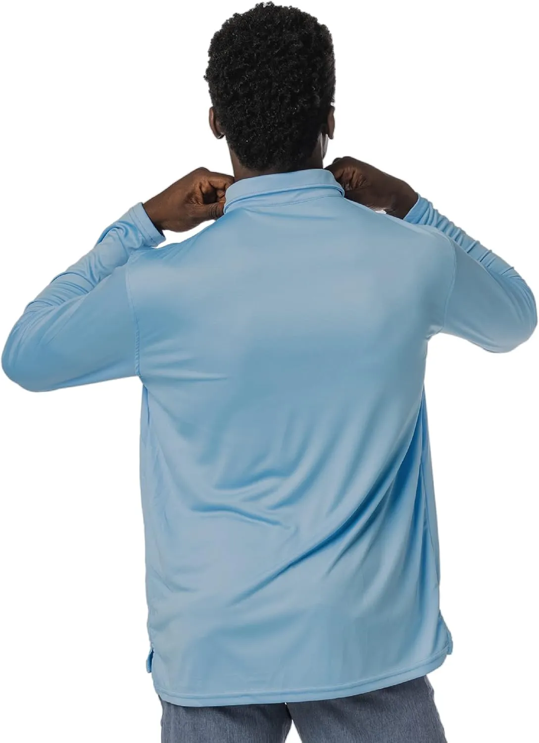 Vapor Apparel Men's UPF 50  UV Sun Protection Long Sleeve Polo