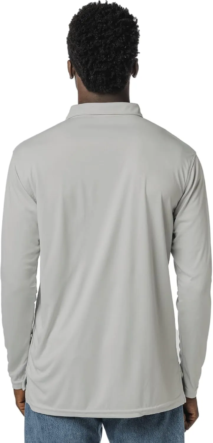 Vapor Apparel Men's UPF 50  UV Sun Protection Long Sleeve Polo