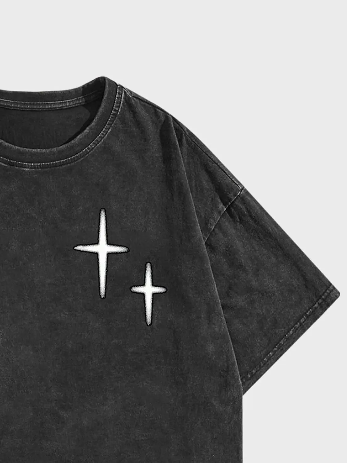 Verdusa Men's Letter Graphic Drop Shoulder T Shirts Casual Round Neck Tee Top
