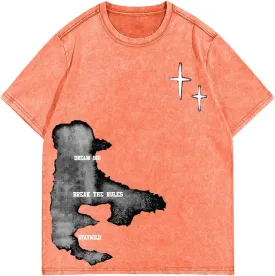 Verdusa Men's Letter Graphic Drop Shoulder T Shirts Casual Round Neck Tee Top