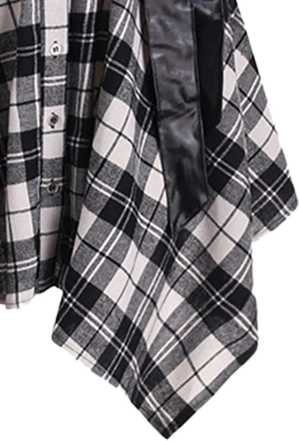 Women Plaid Shirt Dress with PU Waist Belt A-Line High Low Tunic Dresses Elegant Vintage Button Down Dress S-XXL