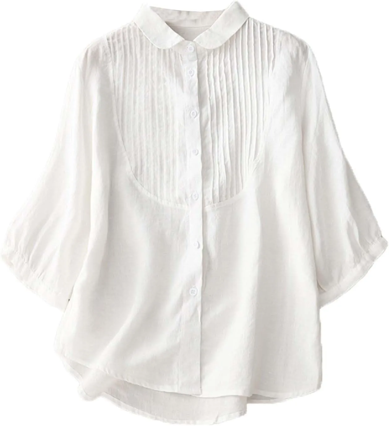 Womens Linen Shirts V-Neck Embroidery Blouse Floral 2025 Summer Tee Shirts Short Sleeve Loose T Shirts
